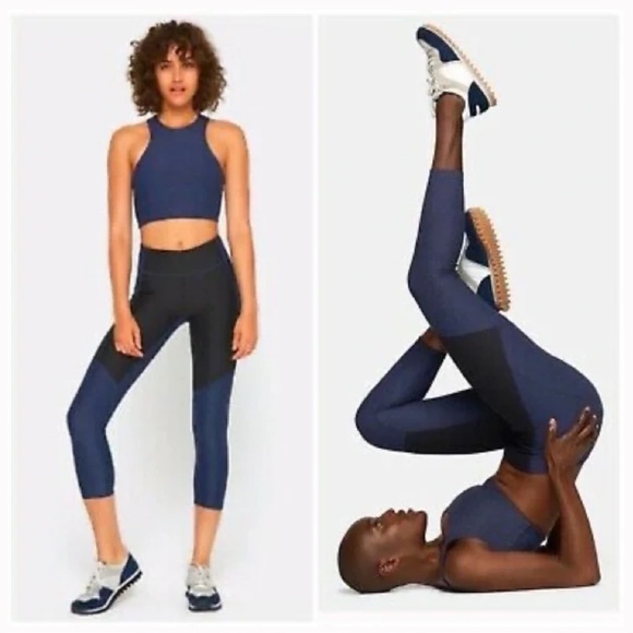 Outdoor Voices Pants - Outdoor Voices TechSweat™️Two-Tone 7/8 Legging in Baltic/Night Size Medium